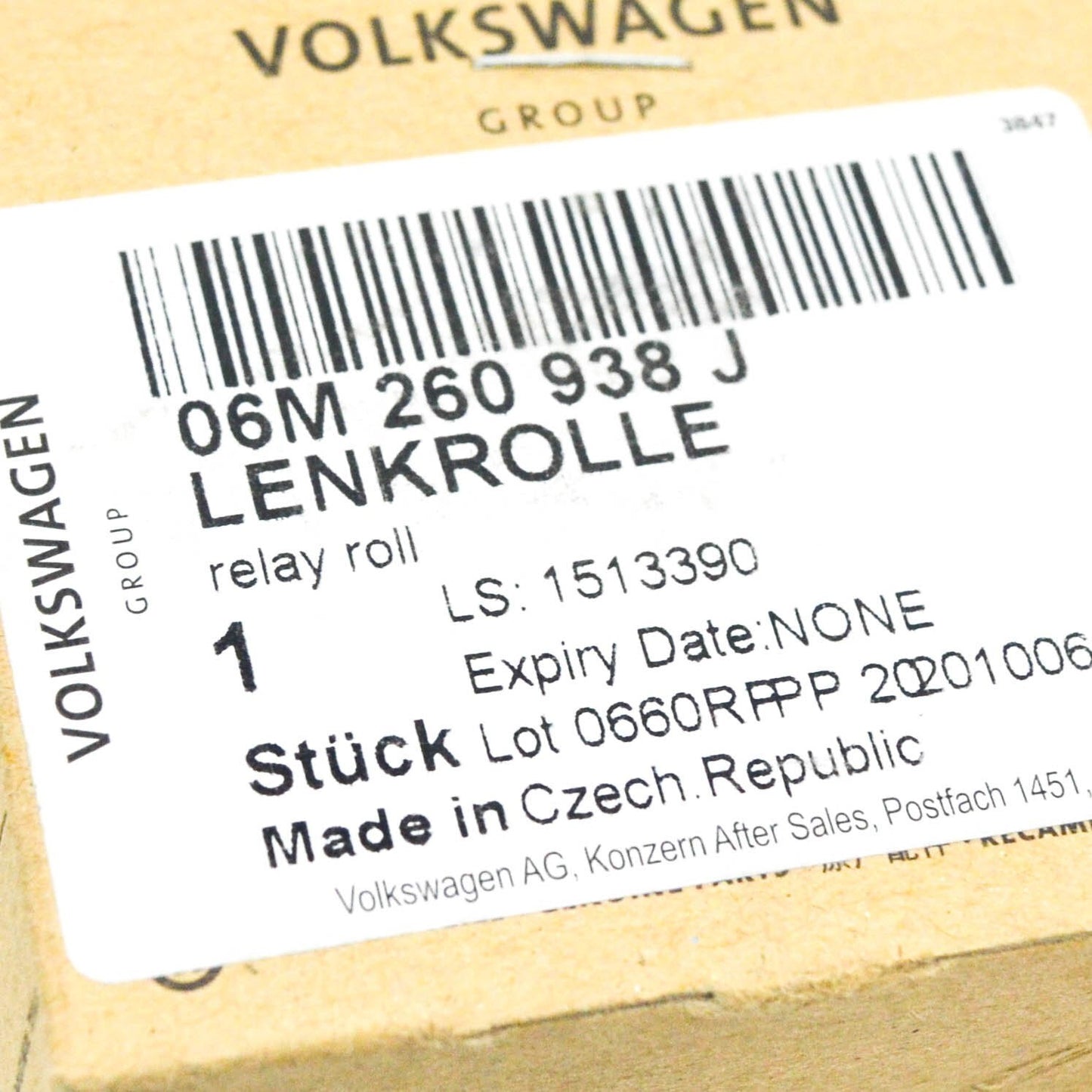 NEW AUDI A4 B9 S4 TENSIONER IDLER PULLEY 06M260938J ORIGINAL