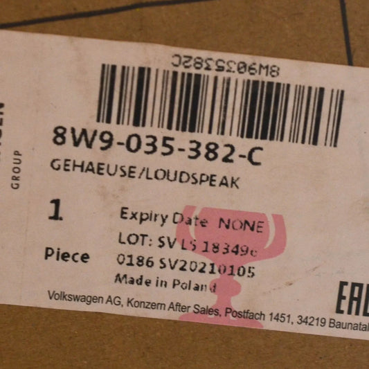 NEW AUDI A5 RS5 8W6 SPORTBACK REAR CENTER LOUD SPEAKER 8W9035382C ORIGINAL