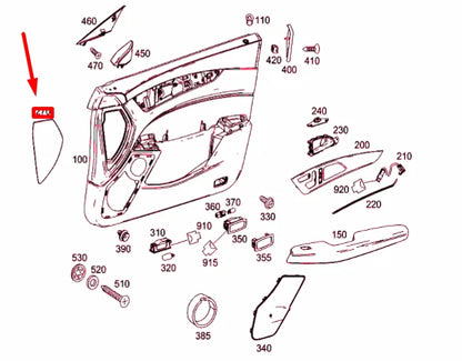 NEW MB CLS C218 FRONT LEFT DOOR PANELLING COVER MOLDING A21872701488N84 ORIGINAL