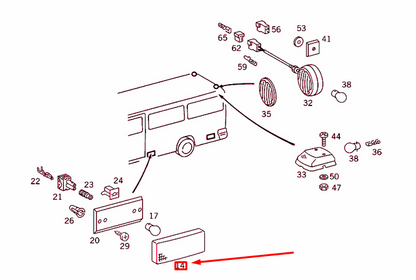 NEW MERCEDES-BENZ SPRINTER 903 SIDE MARKER EXTERIOR LIGHT A0028206456 ORIGINAL