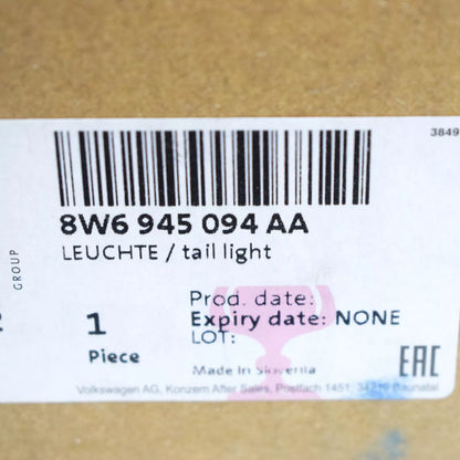 NEW AUDI A5 8W6 REAR RIGHT INNER LED TAILLIGHT 8W6945094AA ORIGINAL