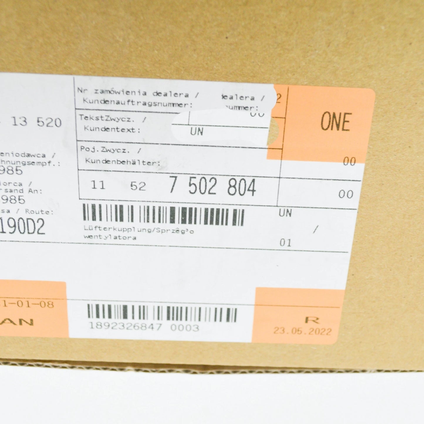 NEW BMW 5 E39 RADIATOR FAN CLUTCH 11527502804 7502804 ORIGINAL