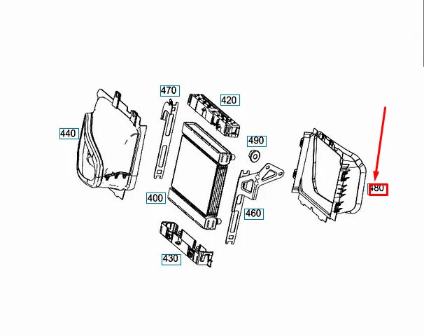 NEW MERCEDES-BENZ S COUPE C217 REAR AIR DUCT A2175050530 ORIGINAL
