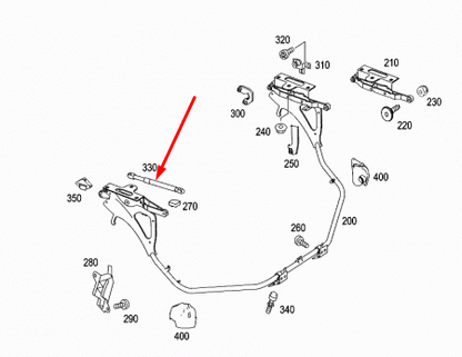 NEW MB SLK R171 REAR TAILGATE BOOT LID RIGHT GAS STRUT A1717500036 ORIGINAL