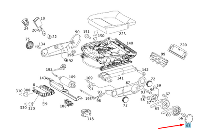 NEW MB VITO W639 FRONT LEFT SEAT HEIGHT ADJ. TRIM LHD A00091217237D66 ORIGINAL