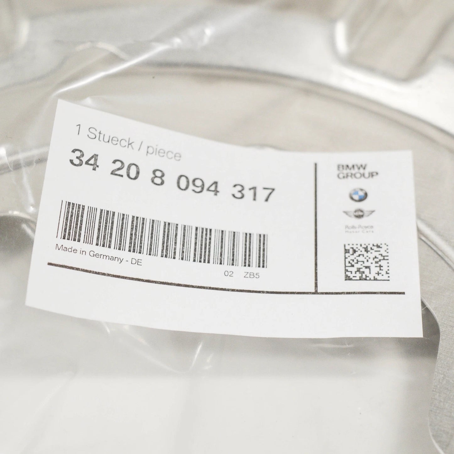 NEW BMW M2 F87 REAR LEFT BRAKE PROTECTION PLATE 34208094317 ORIGINAL