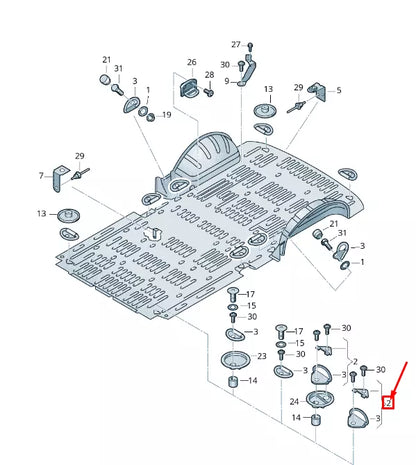 NEW VW TRANSPORTER VI T6 LASHING EYE 7E0802995B