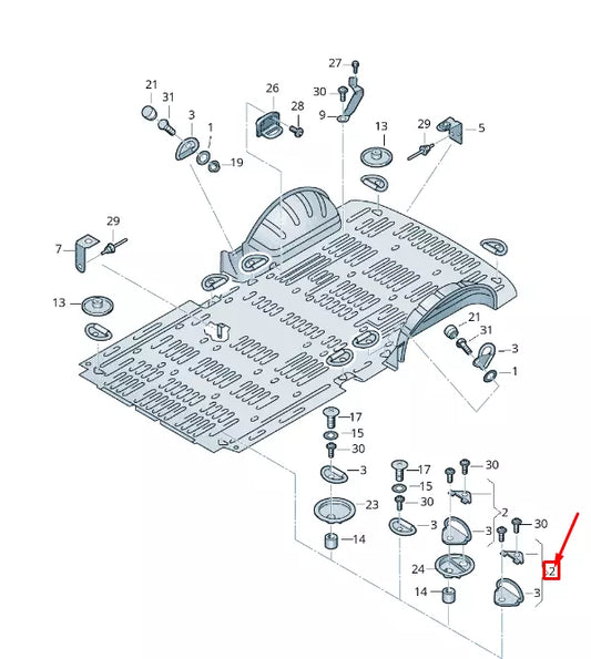 NEW VW TRANSPORTER VI T6 LASHING EYE 7E0802995B