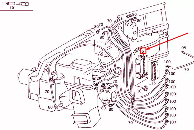 NEW MERCEDES-BENZ C W202 VACUUM VALVE A2028000378 ORIGINAL