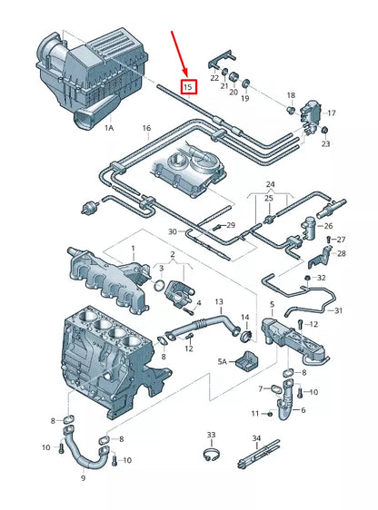 NEW AUDI A3 SPORTBACK 8P VACUUM HOSE 03L131055DA