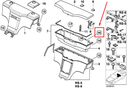 NEW BMW 3 COMPACT E36 REAR ODDMENTS BOX BALL PIN 8412059 51168412059 ORIGINAL