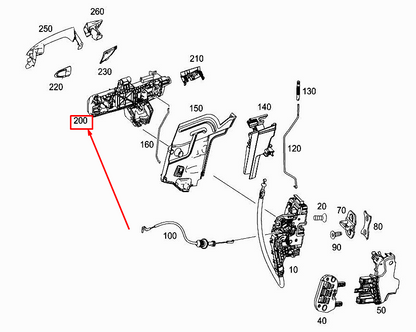 new mercedes-benz a w176 front left door handle base a2047602700 original