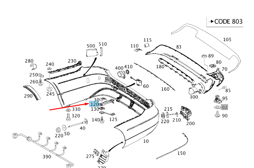 new mercedes-benz e w212 rear left bumper bottom bracket a2128854514 original