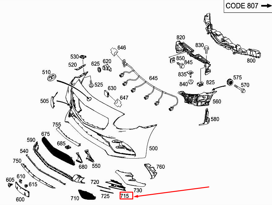 NEW MERCEDES-BENZ SLK R172 FRONT LEFT BUMPER GRILLE A1728851500 ORIGINAL