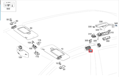 NEW MERCEDES-BENZ CLA COUPE C118 REAR LEFT ROOF HANDLE A24681001548L36 ORIGINAL