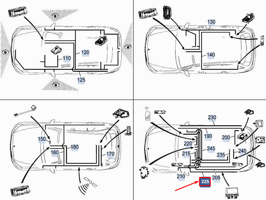 new mercedes-benz c w205 autotelephone antenna harness a2055400320 original