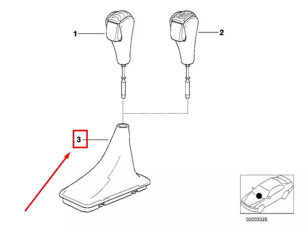 NEW BMW 3 E46 GEAR LEVER LEATHER GAITER 25161422976 1422976 ORIGINAL
