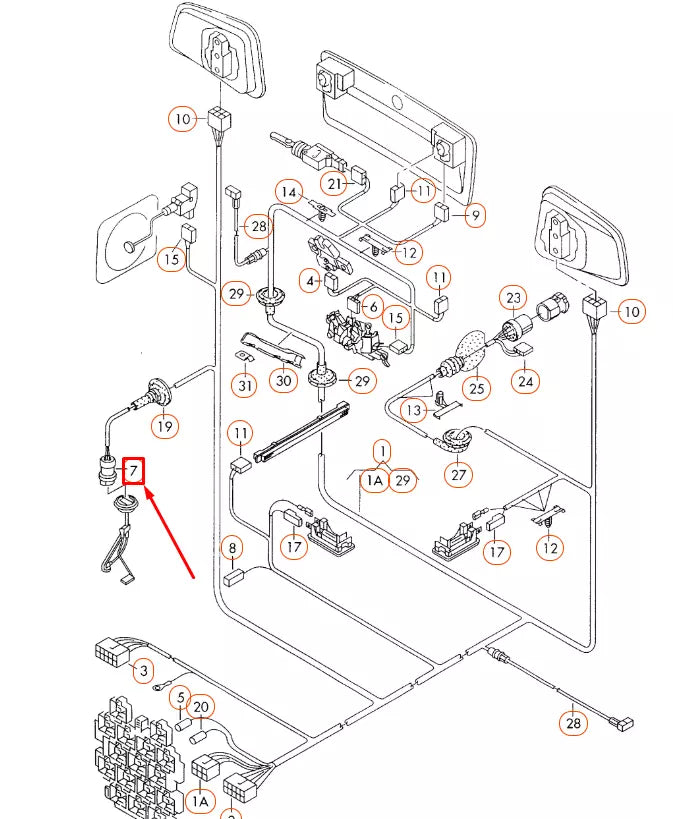 NEW AUDI A6 C5 FLAT CONTACT HOUSING 4 PIN 1J0919231 ORIGINAL