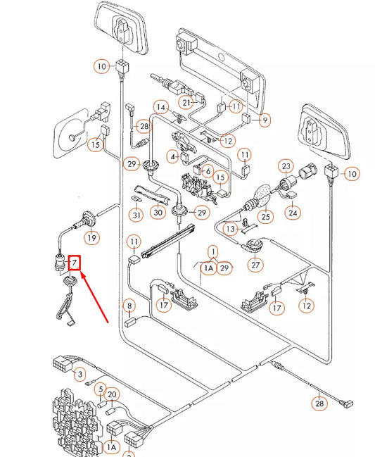NEW AUDI A6 C5 FLAT CONTACT HOUSING 4 PIN 1J0919231 ORIGINAL
