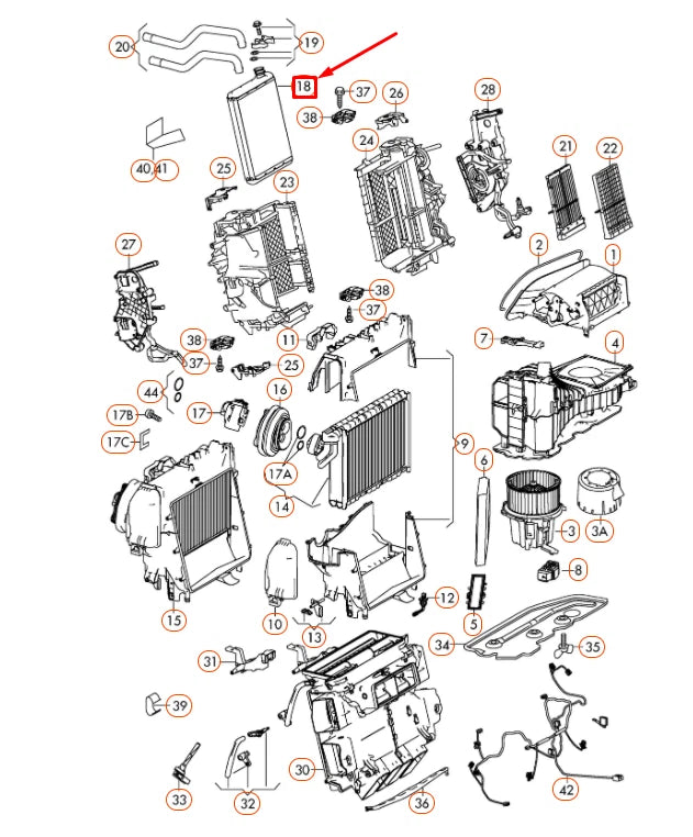 NEW AUDI A4 B8 HEAT EXCHANGER 8K0898037A ORIGINAL