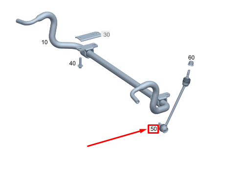 new mercedes-benz c s206 front left stabilizer link a2063233500 original
