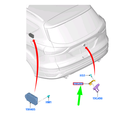 new ford kuga mk2 c520 rear camera bracket gj54-19h272-aa5yz9 2027956 original