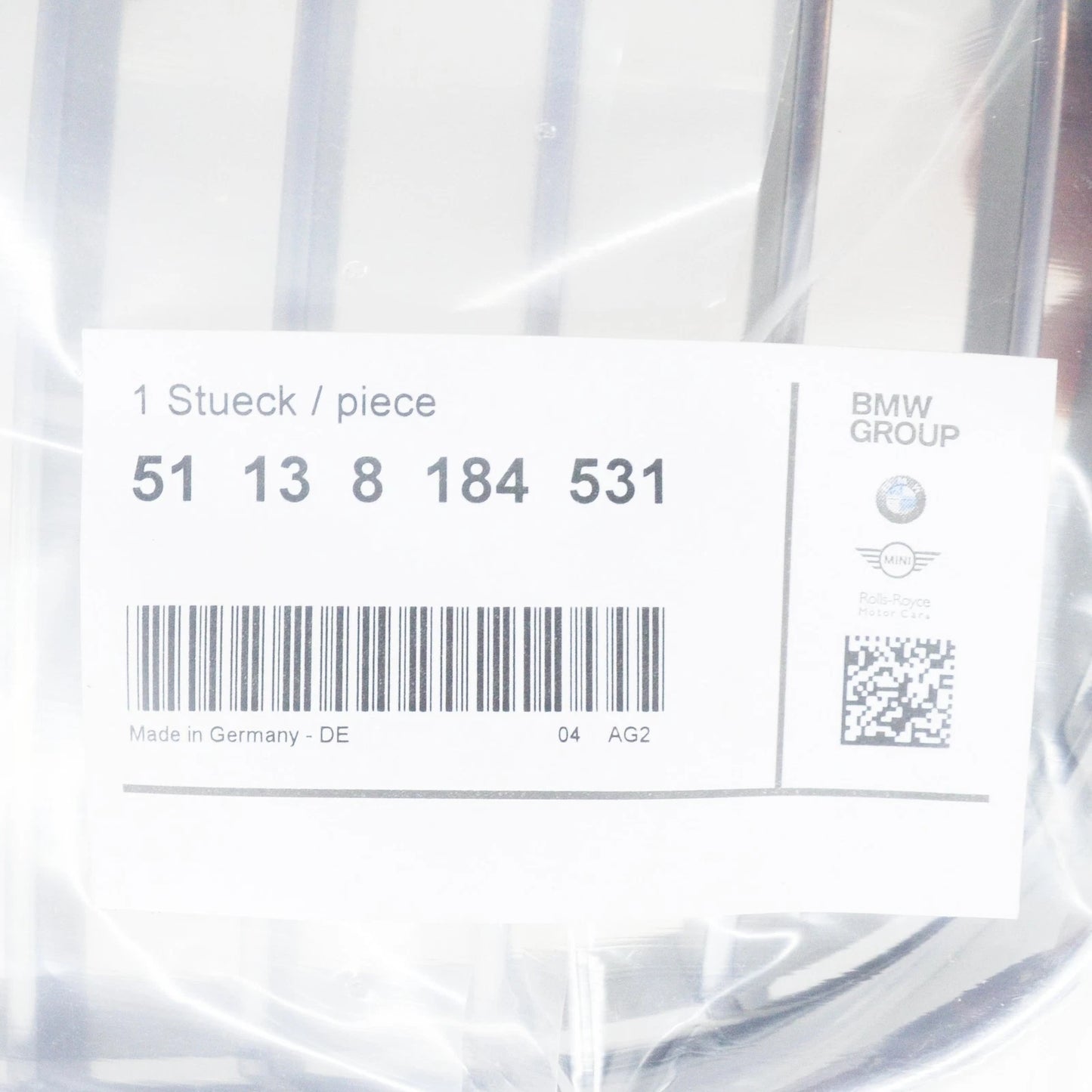 NEW BMW E39 FRONT RADIATOR KIDNEY CHROME GRILLE LEFT 8184531 51138184531