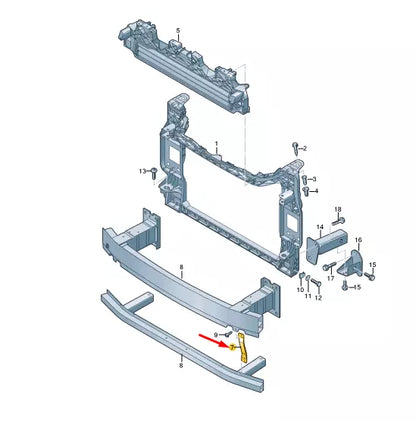 NEW AUDI E-TRON GEN FRONT REINFORCEMENT BAR RIGHT SUPPORT 4KE805352 ORIGINAL