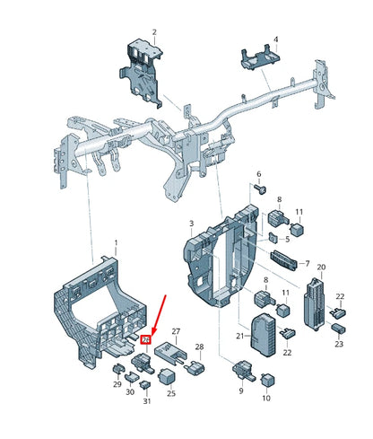 NEW VW TRANSPORTER VI T6 RELAY PLATE 9 PIN 7E0937528