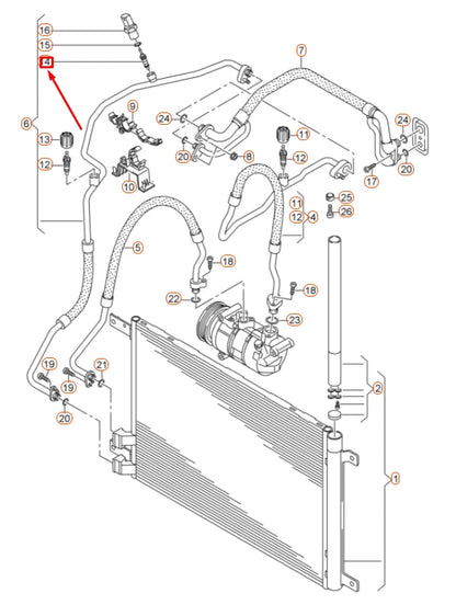 NEW AUDI A3 8V A/C HIGH-PRESSURE SWITCH VALVE 8A0820855AA ORIGINAL