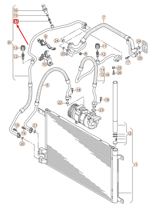 NEW AUDI A3 8V A/C HIGH-PRESSURE SWITCH VALVE 8A0820855AA ORIGINAL