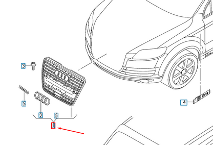 new audi q7 4l radiator grille 4l08536511qp original
