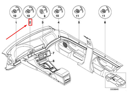 NEW BMW 5 E39 LEFT CENTER FINISHER 51452695585 2695585 ORIGINAL