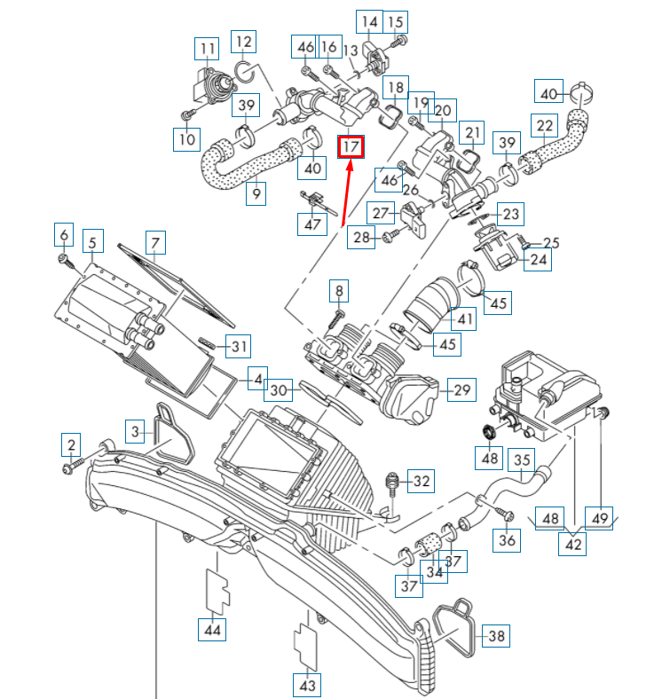 NEW AUDI RS7 SPORTBACK 4G8 RIGHT AIR COOLER CONNECTION PIECE 079145751J ORIGINAL