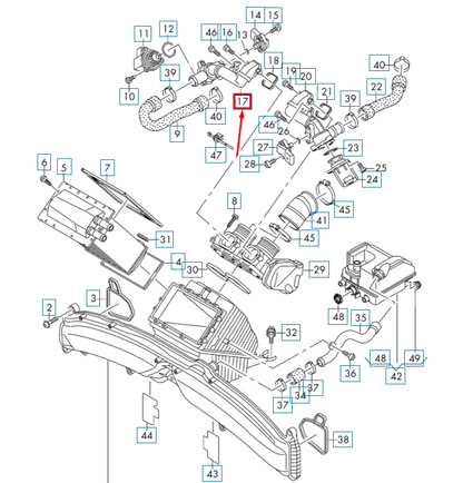 NEW AUDI RS7 SPORTBACK 4G8 RIGHT AIR COOLER CONNECTION PIECE 079145751J ORIGINAL