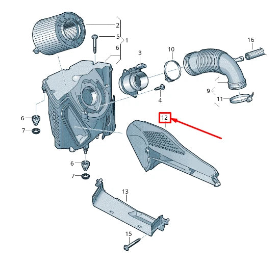NEW AUDI A4 AVANT B9 ENGINE AIR INTAKE GUIDE 8W0129618B ORIGINAL