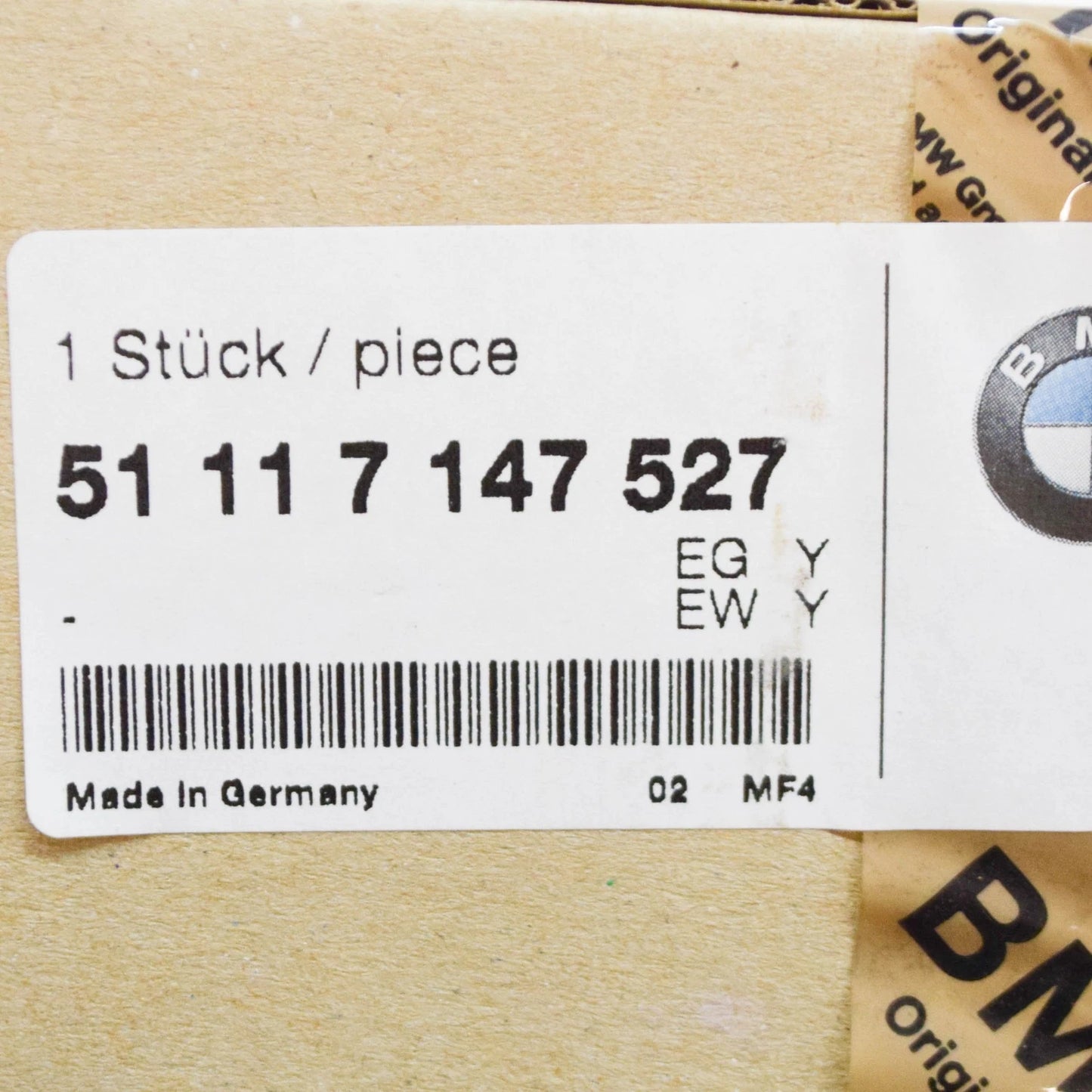 NEW BMW 3 COUPE E46 FRONT LEFT CHROME RING FOG LIGHT GRILLE 51117147527 ORIGINAL