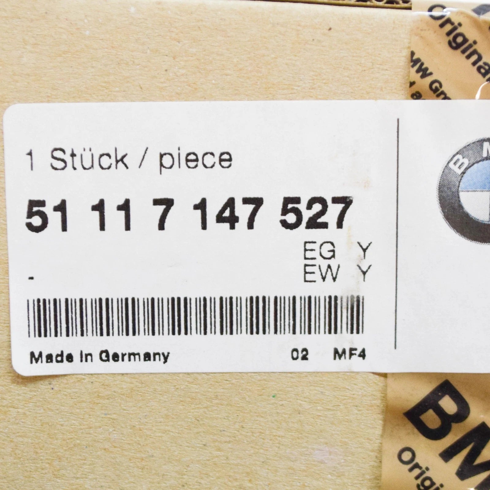 NEW BMW 3 COUPE E46 FRONT LEFT CHROME RING FOG LIGHT GRILLE 51117147527 ORIGINAL