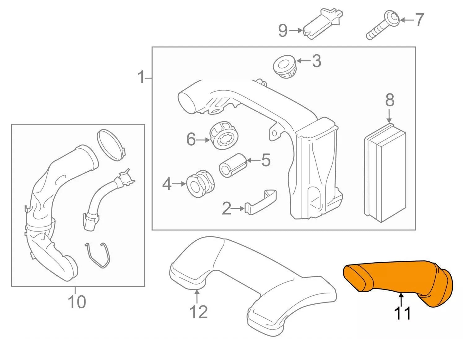NEW BMW X5 F15 AIR INTAKE DUCT 13718514007 XDRIVE 25 D ORIGINAL