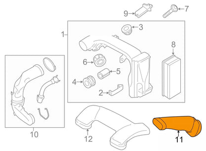 NEW BMW X5 F15 AIR INTAKE DUCT 13718514007 XDRIVE 25 D ORIGINAL