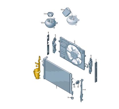 NEW VOLKSWAGEN E-GOLF VII 5G RIGHT RADIATOR AIR GUIDE 5GE121284H ORIGINAL