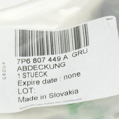 NEW VW TOUAREG 7P LEFT REAR TOW HOOK COVER 7P6807449AGRU ORIGINAL