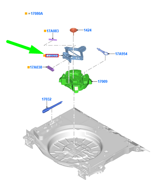 new ford kuga c520 mk2 lifting jack assy cj5c-17080-ab 5246174 original