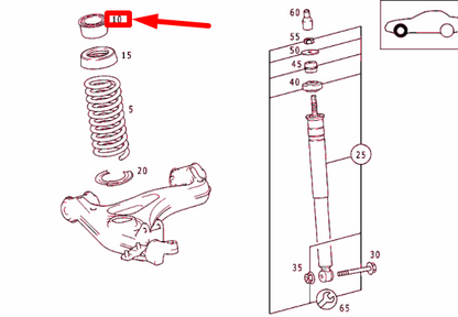 NEW MERCEDES-BENZ SLK R170 FRONT SPRING SUPPORT A2023210295 ORIGINAL