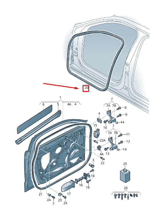 new audi a3 sportback 8v front door seal rubber 8v4831721a original