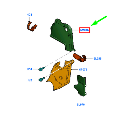 new ford ka mk2 timing belt cover 1535708 9s51-6m016-aa original