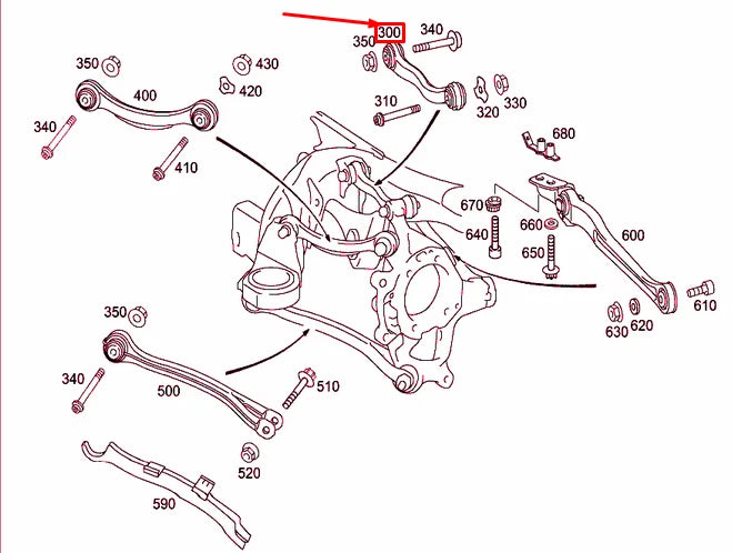 NEW MERCEDES-BENZ E W211 REAR LEFT CAMBER STRUT ARM A2303502706 ORIGINAL