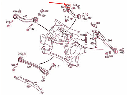NEW MERCEDES-BENZ E W211 REAR LEFT CAMBER STRUT ARM A2303502706 ORIGINAL