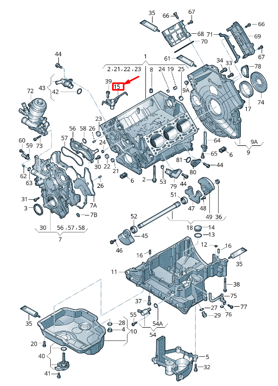 new audi q7 4m engine oil spray jet 059103158p original