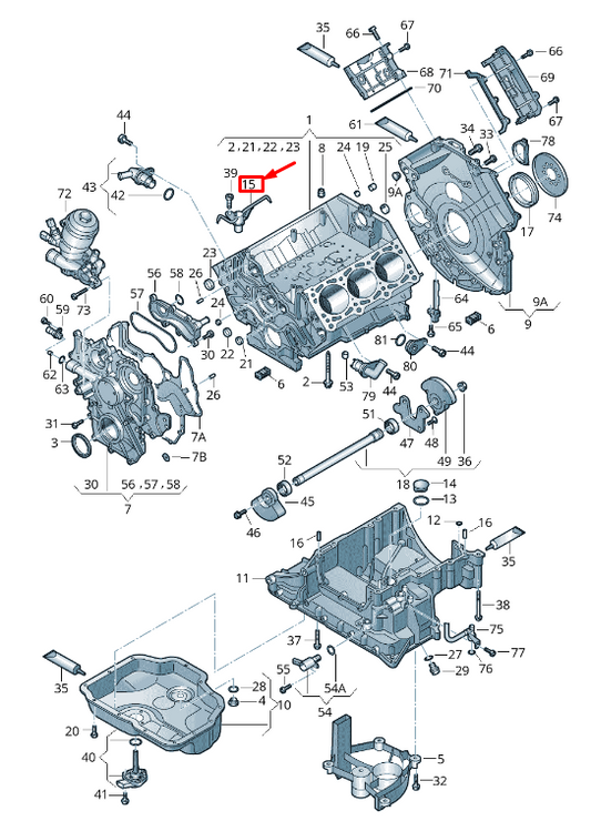 new audi q7 4m engine oil spray jet 059103158p original